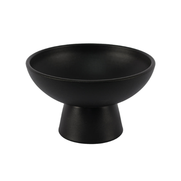 Wabi Sabi Footed Vase - Black 